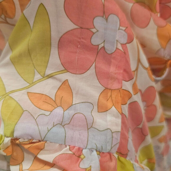 J. Marie XS Floral Long Sleeve Ruffle Tiered Babydoll Maxi Dress 70’s Size Small - Picture 10 of 13